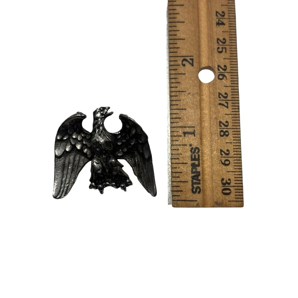 Vintage Silver Tone Legionary Eagle Roman Aguila Spread Wings Eagle Brooch Pin